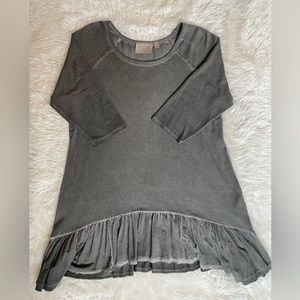 Dantelle Grey Raglan Ruffle Top